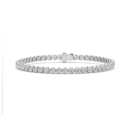 8CTW Round Shaped Lab Grown Diamond (F/VS)  Bracelet in 14K Gold