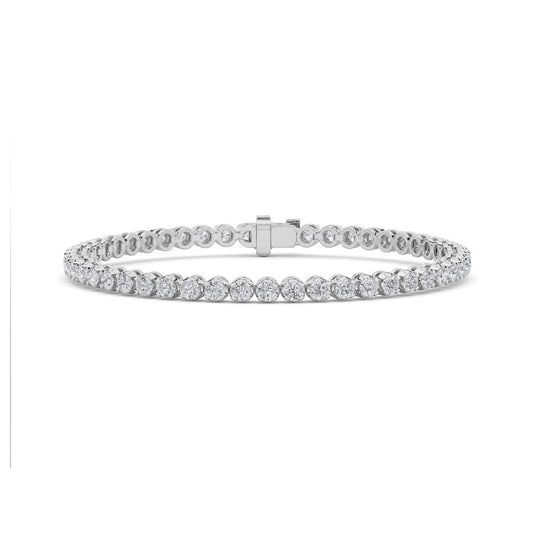 8CTW Round Shaped Lab Grown Diamond (F/VS)  Bracelet in 14K Gold