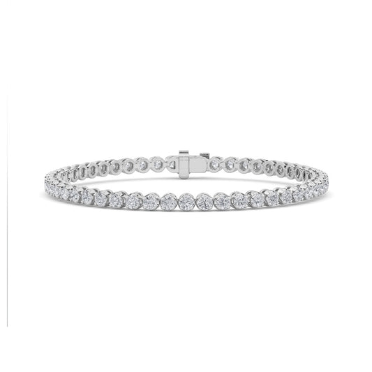8CTW Round Shaped Lab Grown Diamond (F/VS)  Bracelet in 14K Gold
