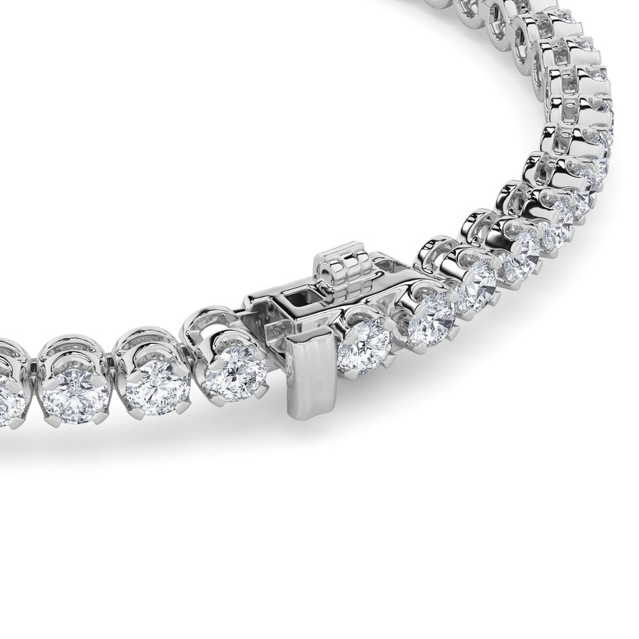 8CTW Round Shaped Lab Grown Diamond (F/VS)  Bracelet in 14K Gold