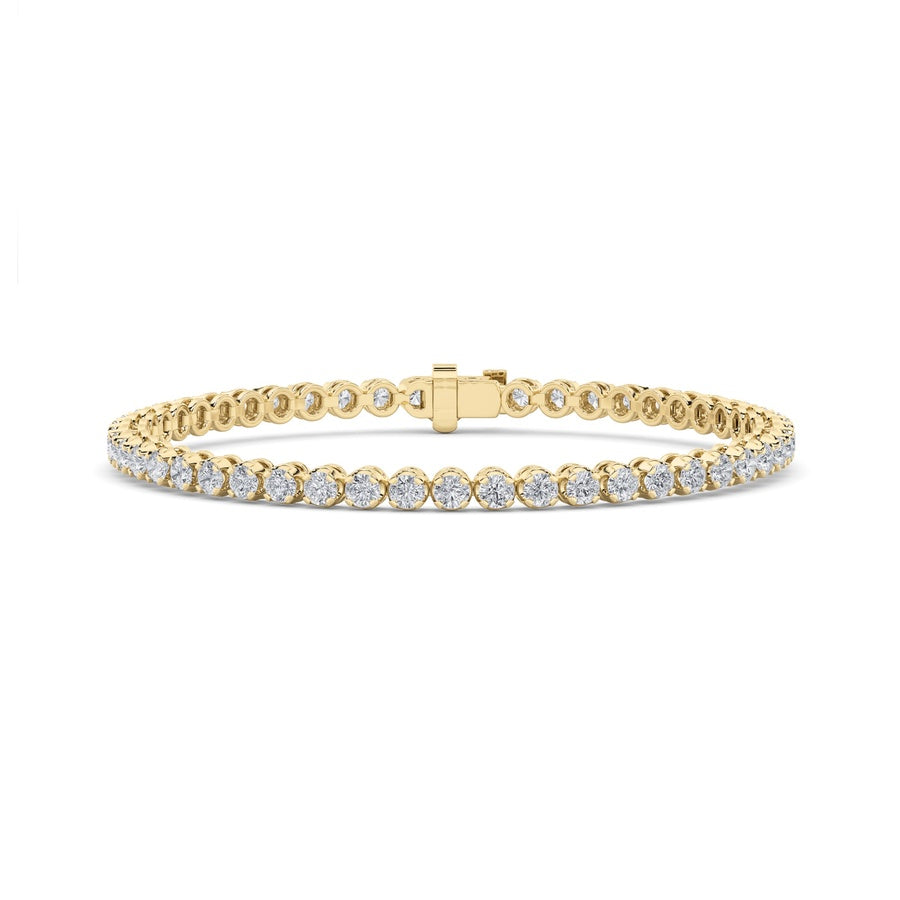 8CTW Round Shaped Lab Grown Diamond (F/VS)  Bracelet in 14K Gold