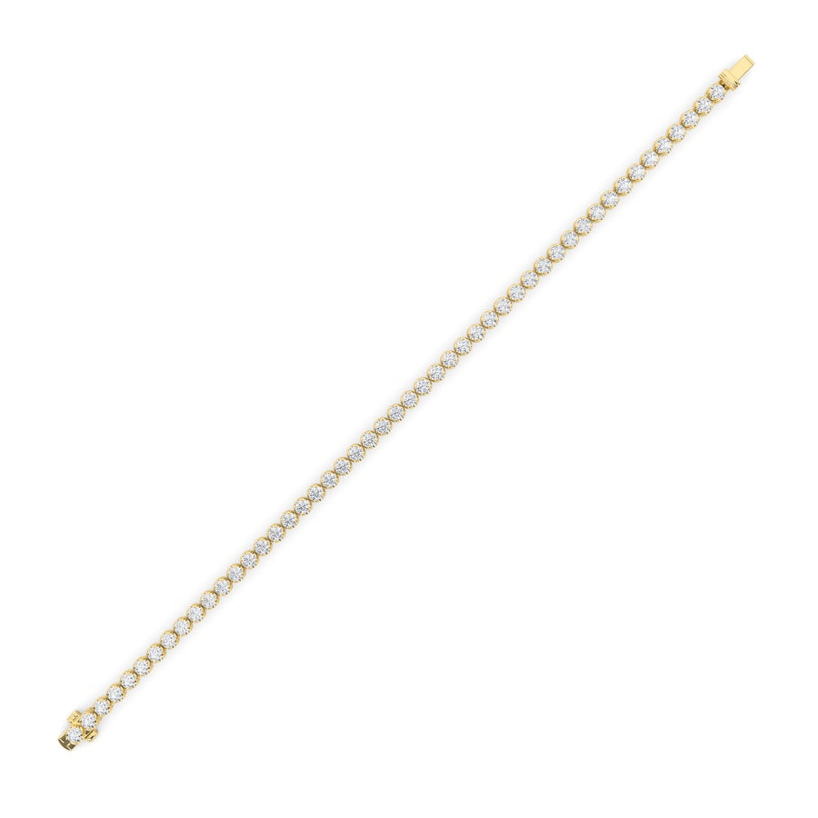 8CTW Round Shaped Lab Grown Diamond (F/VS)  Bracelet in 14K Gold