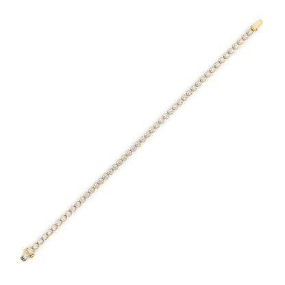8CTW Round Shaped Lab Grown Diamond (F/VS)  Bracelet in 14K Gold