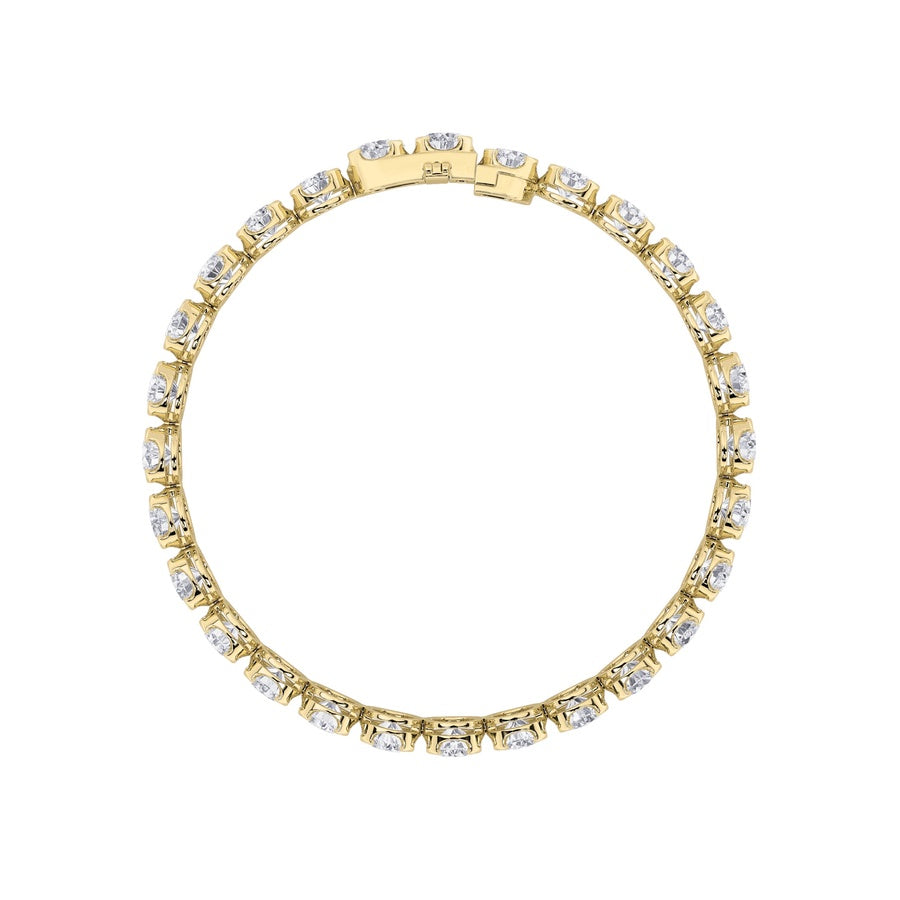 9CTW Round Shaped Lab Grown Diamond (F/VS)  Bracelet in 14K Gold