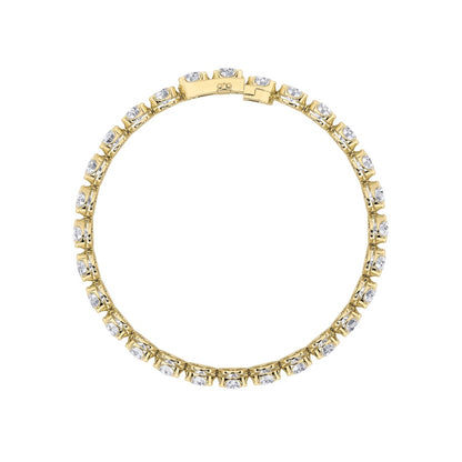 9CTW Round Shaped Lab Grown Diamond (F/VS)  Bracelet in 14K Gold