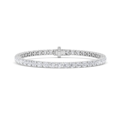 9CTW Round Shaped Lab Grown Diamond (F/VS) Tennis Bracelet in 14K Gold