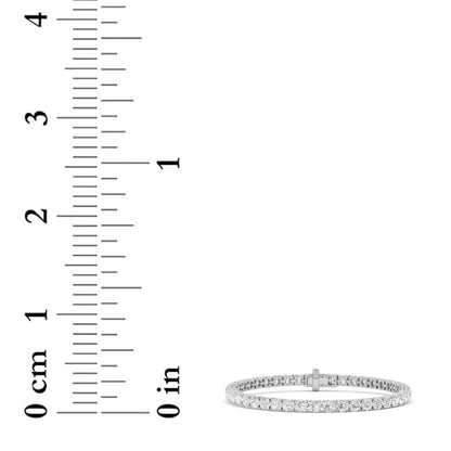 9CTW Round Shaped Lab Grown Diamond (F/VS) Tennis Bracelet in 14K Gold