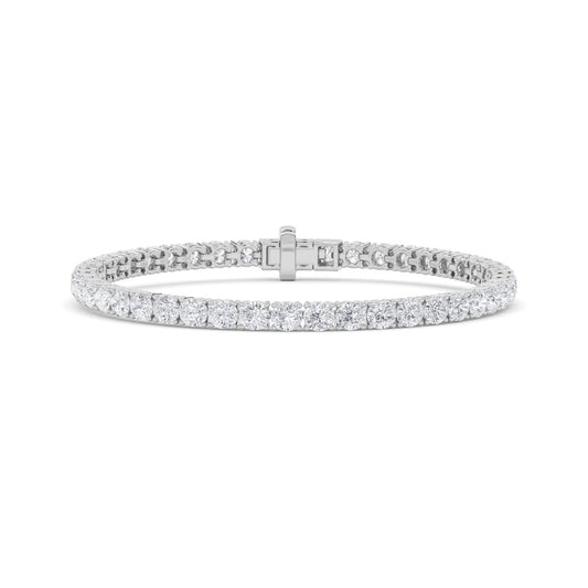 9.5CTW Round Shaped Lab Grown Diamond (F/VS) Bracelet in 14K Gold