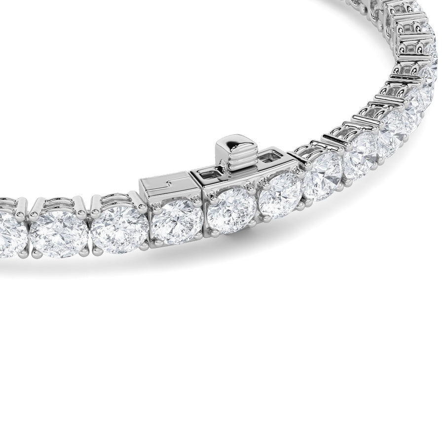 9.5CTW Round Shaped Lab Grown Diamond (F/VS) Bracelet in 14K Gold