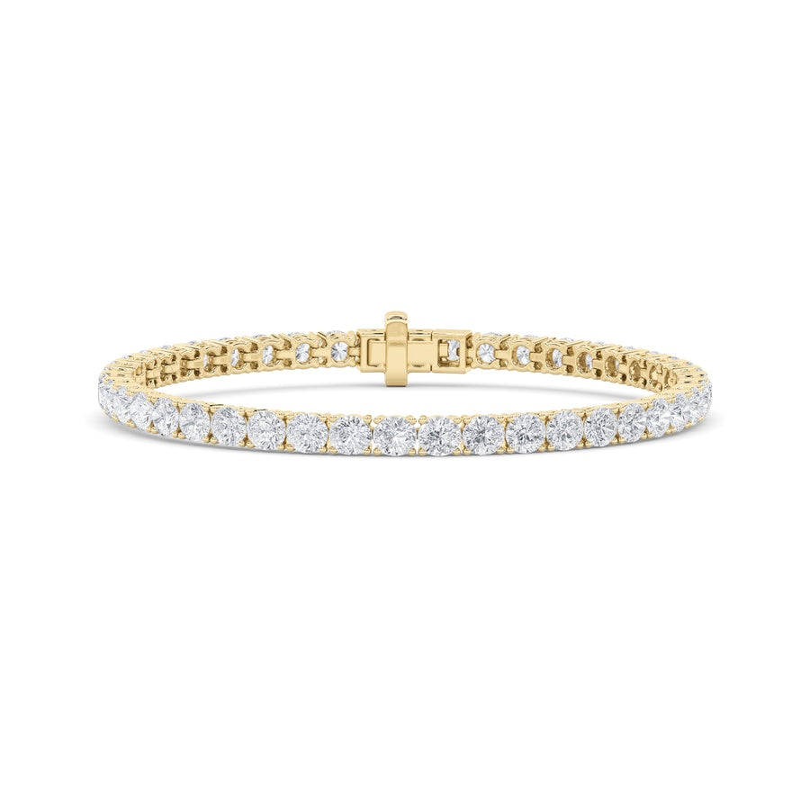 9.5CTW Round Shaped Lab Grown Diamond (F/VS) Bracelet in 14K Gold
