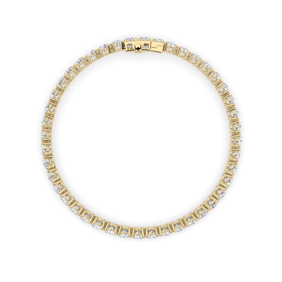 9.5CTW Round Shaped Lab Grown Diamond (F/VS) Bracelet in 14K Gold