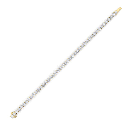 9.5CTW Round Shaped Lab Grown Diamond (F/VS) Bracelet in 14K Gold