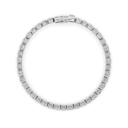 6.75CTW Oval Shaped Lab Grown Diamond (F/VS) Bracelet in 14K Gold