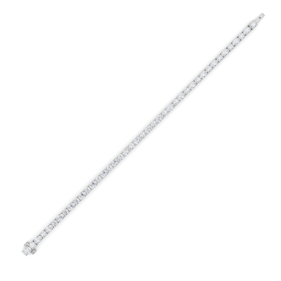6.75CTW Oval Shaped Lab Grown Diamond (F/VS) Bracelet in 14K Gold
