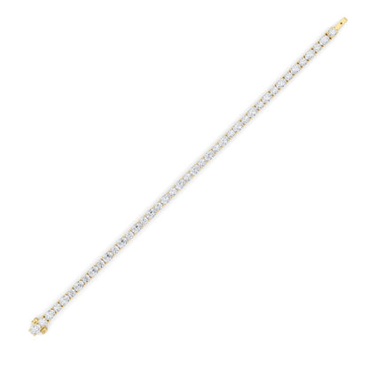 6.75CTW Oval Shaped Lab Grown Diamond (F/VS) Bracelet in 14K Gold