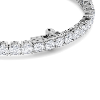 10CTW Emerald Shaped Lab Grown Diamond (F/VS) East West Station Bracelet in 14K Gold