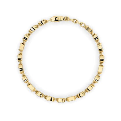 4CTW Mix Shaped Lab Grown Diamond (G/VS) Bracelet in 14K Gold