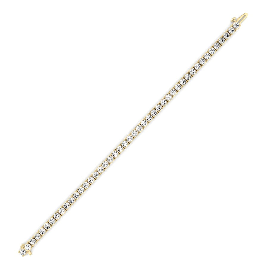 10CTW Round Shaped Lab Grown Diamond (F/VS) Bracelet in 14K Gold