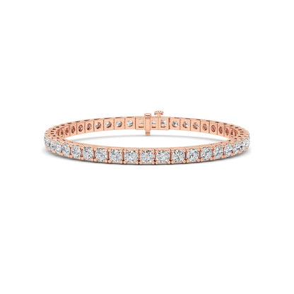 10CTW Round Shaped Lab Grown Diamond (F/VS) Bracelet in 14K Gold