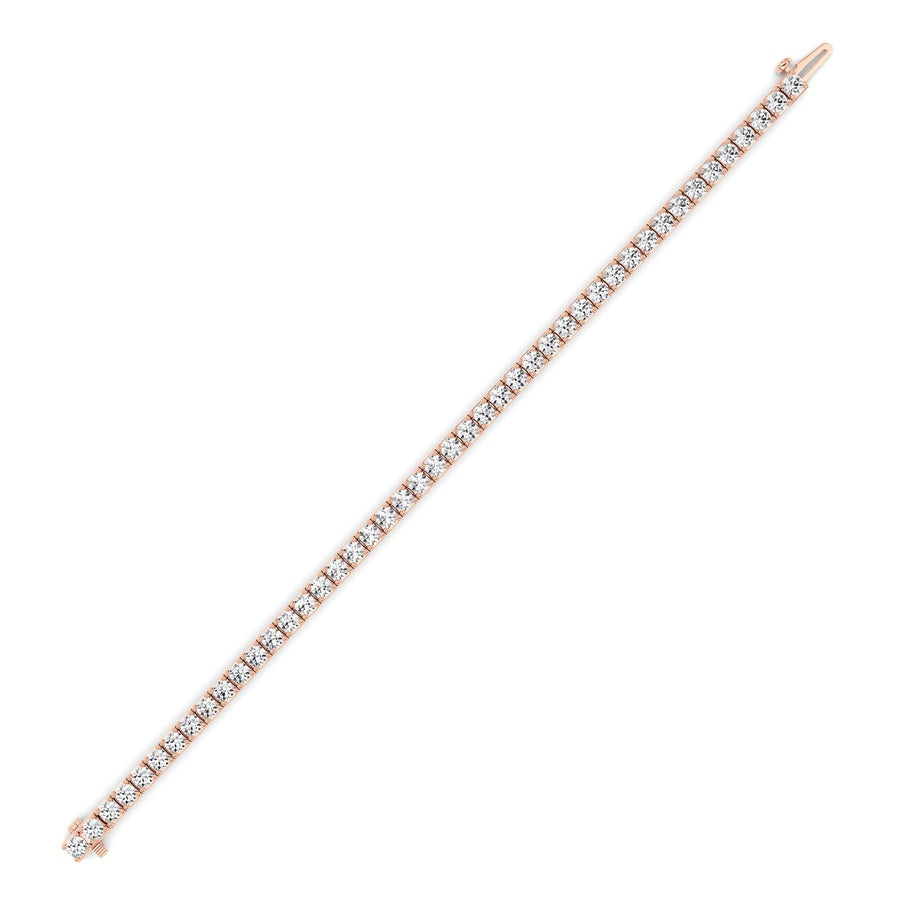 10CTW Round Shaped Lab Grown Diamond (F/VS) Bracelet in 14K Gold