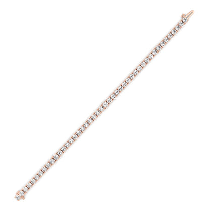 10CTW Round Shaped Lab Grown Diamond (F/VS) Bracelet in 14K Gold