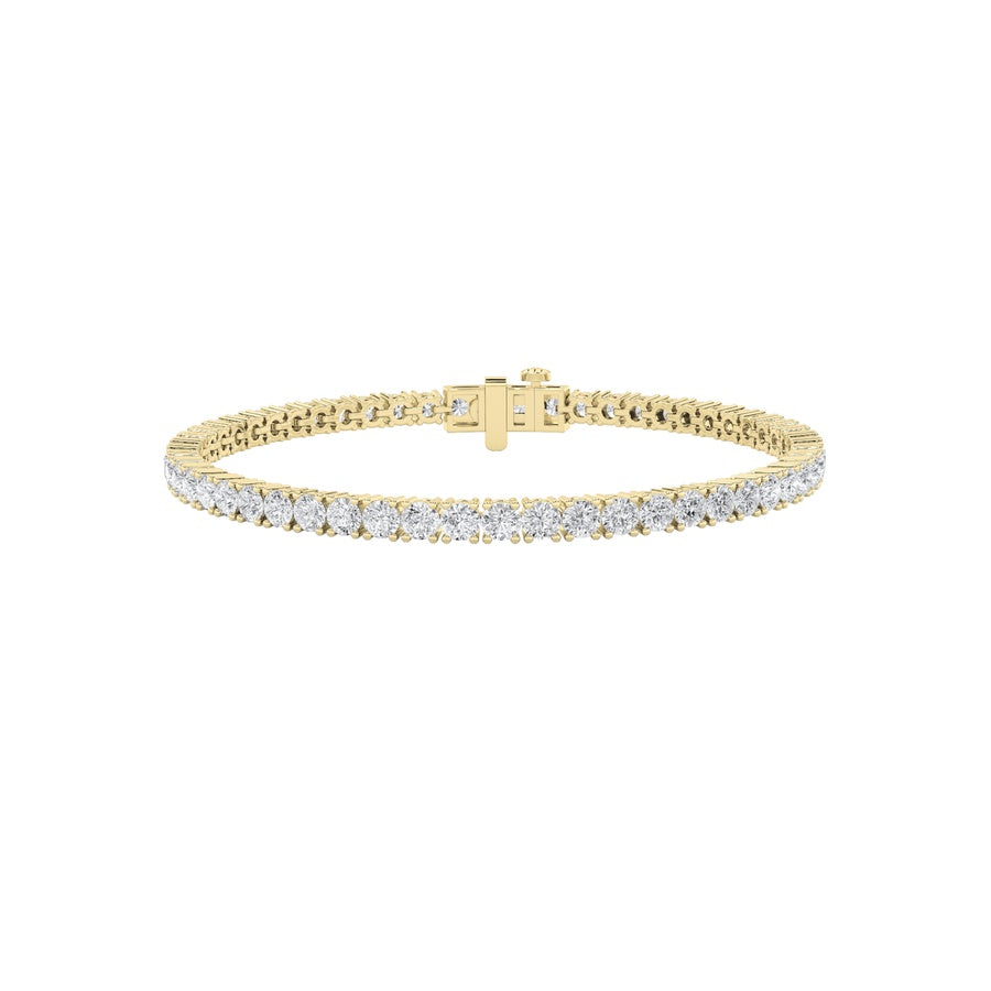 5CTW Round Shaped Lab Grown Diamond (F/VS) Bracelet in 14K White Gold