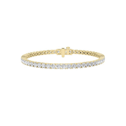 5CTW Round Shaped Lab Grown Diamond (F/VS) Bracelet in 14K White Gold