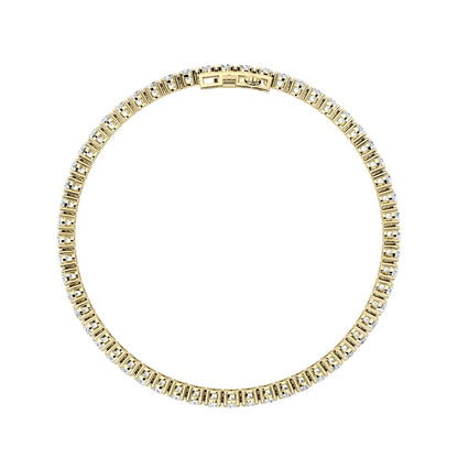 5CTW Round Shaped Lab Grown Diamond (F/VS) Bracelet in 14K White Gold