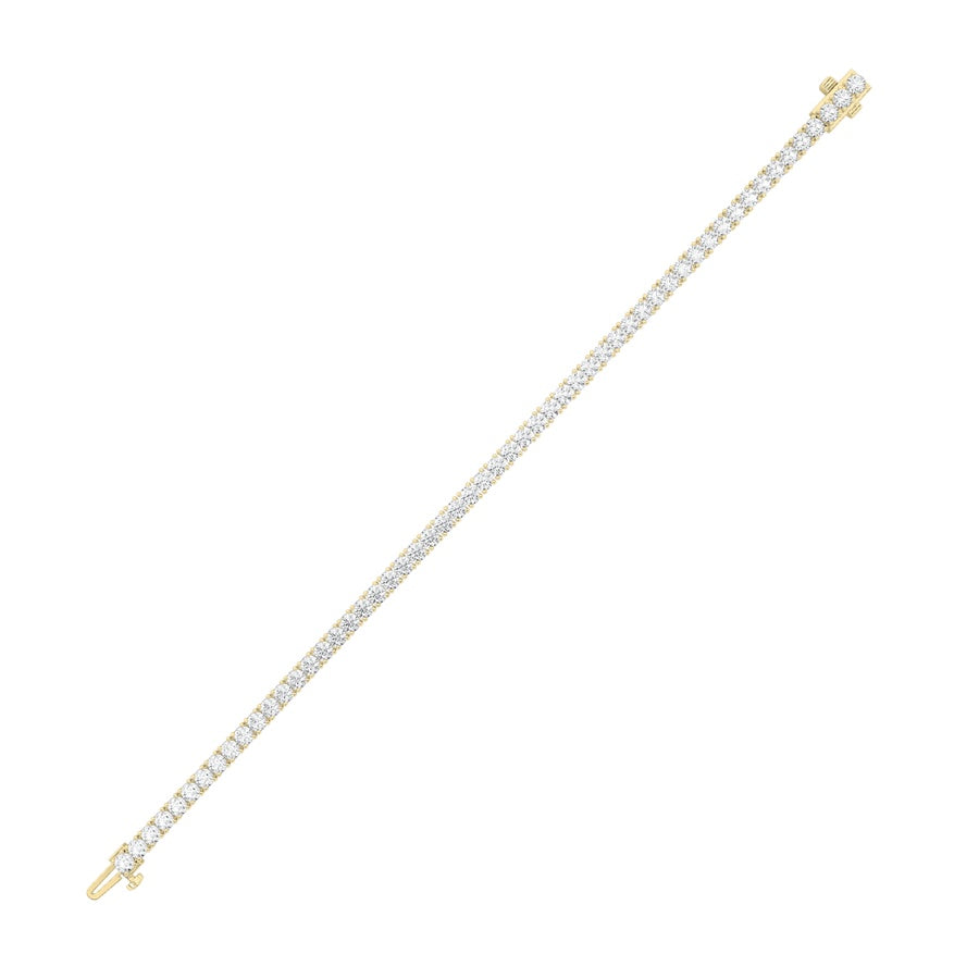 5CTW Round Shaped Lab Grown Diamond (F/VS) Bracelet in 14K White Gold
