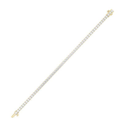 5CTW Round Shaped Lab Grown Diamond (F/VS) Bracelet in 14K White Gold