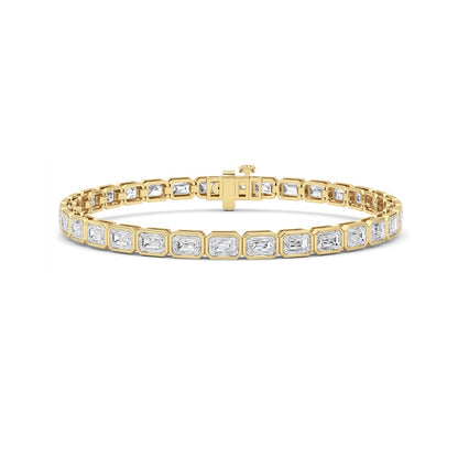 10cttw Emerald Lab Grown Diamond (F/VS ) Bracelet in 14K Gold