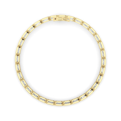 10cttw Emerald Lab Grown Diamond (F/VS ) Bracelet in 14K Gold