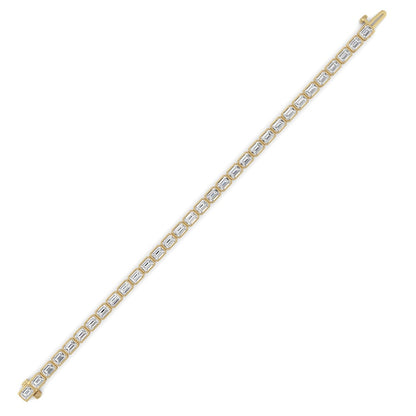 10cttw Emerald Lab Grown Diamond (F/VS ) Bracelet in 14K Gold