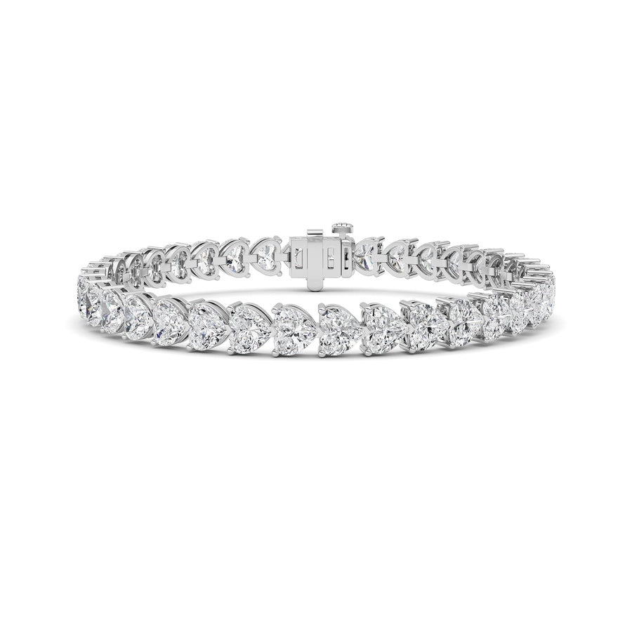 18CTW Heart Lab Grown Diamond (F/VS ) Bracelet Bracelet in 14K Gold