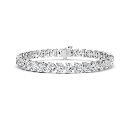 18CTW Heart Lab Grown Diamond (F/VS ) Bracelet Bracelet in 14K Gold