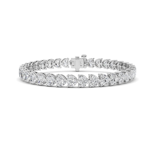 18CTW Heart Lab Grown Diamond (F/VS ) Bracelet Bracelet in 14K Gold