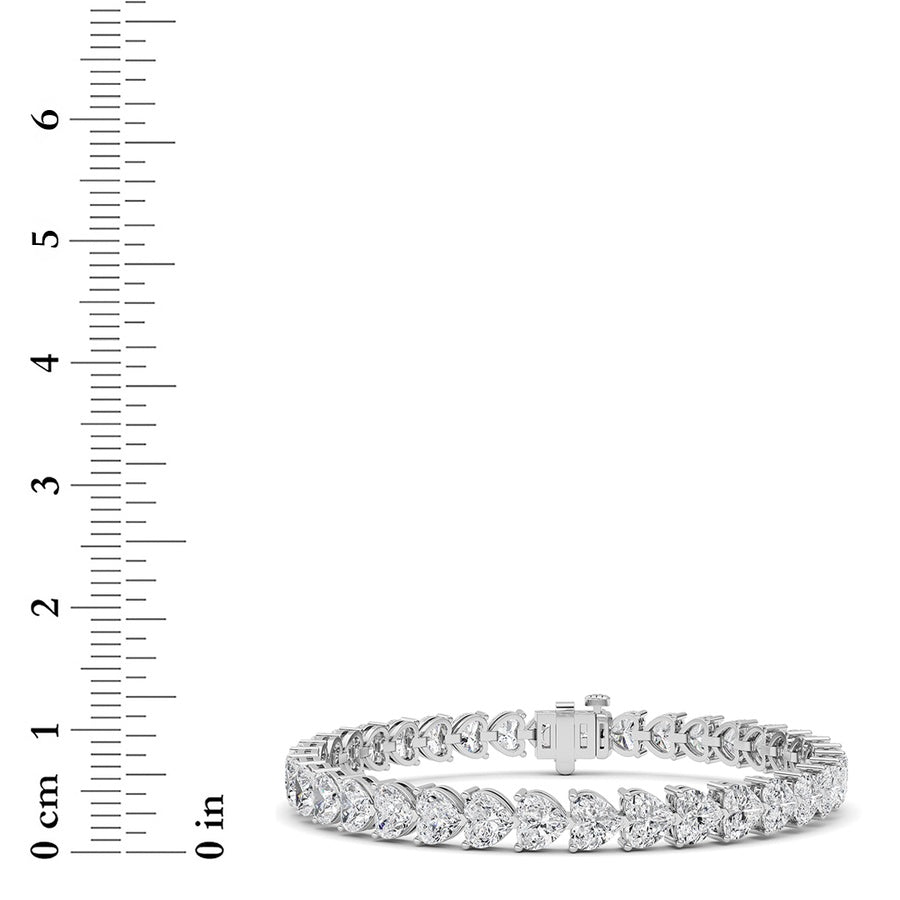 18CTW Heart Lab Grown Diamond (F/VS ) Bracelet Bracelet in 14K Gold
