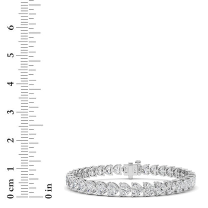 18CTW Heart Lab Grown Diamond (F/VS ) Bracelet Bracelet in 14K Gold