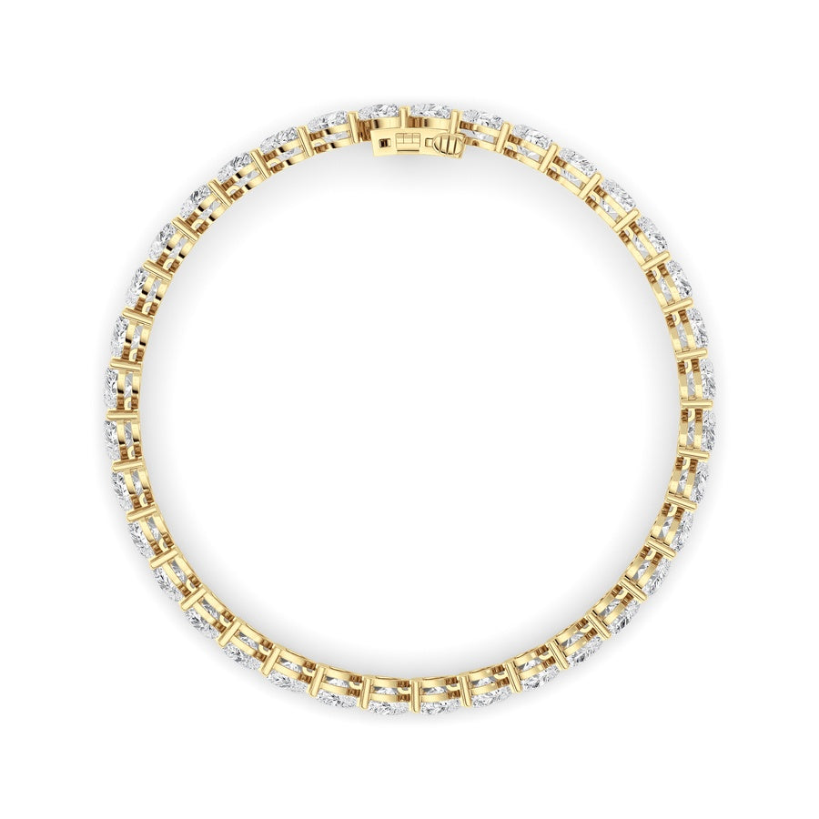 18CTW Heart Lab Grown Diamond (F/VS ) Bracelet Bracelet in 14K Gold