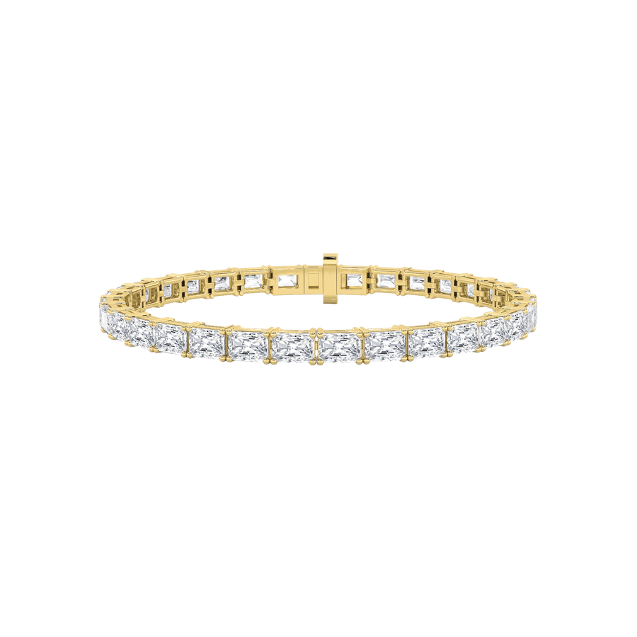 5CTW Radiant Shaped Lab Grown Diamond (F/VS) Bracelet in 14K White Gold