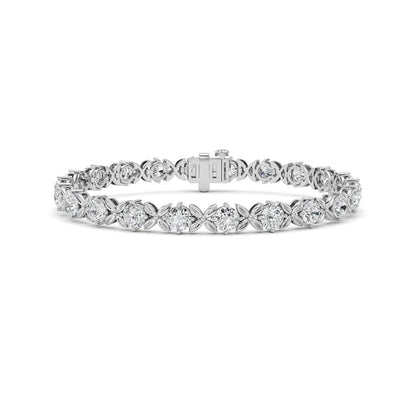7CTW Round Lab Grown Diamond (F/VS ) Bracelet in 14K Gold