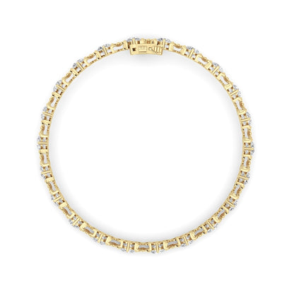 7CTW Round Lab Grown Diamond (F/VS ) Bracelet in 14K Gold