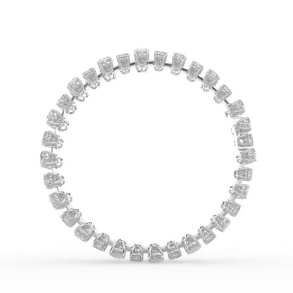 34.5CTW Mix Shaped Lab Grown Diamond (F/VS) Bracelet in 14K Gold