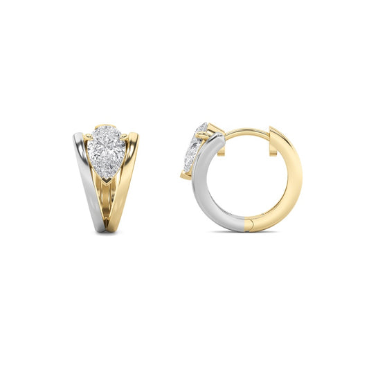 1.5CTW Pear Shaped Lab Grown Diamond (F/VVS) Fashion Earrings in 14K Gold