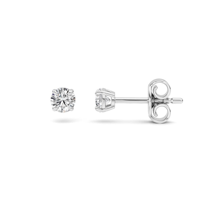 0.5CTW Round Shaped Lab Grown Diamond (F/VS) Earring in Silver|14K White Gold
