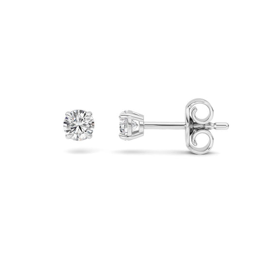 0.5CTW Round Shaped Lab Grown Diamond (F/VS) Earring in Silver|14K White Gold