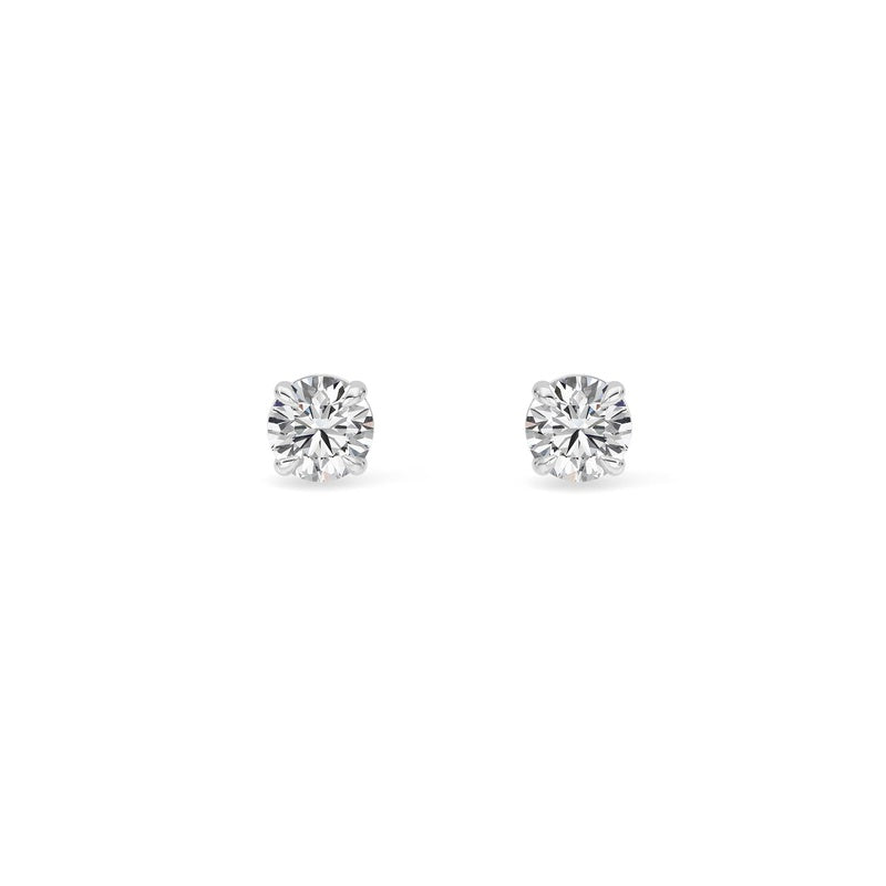 0.5CTW Round Shaped Lab Grown Diamond (F/VS) Earring in Silver|14K White Gold