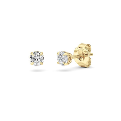 0.5CTW Round Shaped Lab Grown Diamond (F/VS) Earring in Silver|14K White Gold