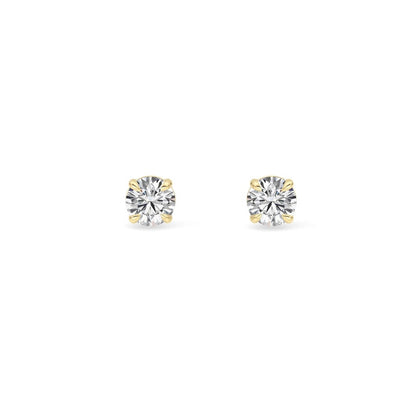 0.5CTW Round Shaped Lab Grown Diamond (F/VS) Earring in Silver|14K White Gold