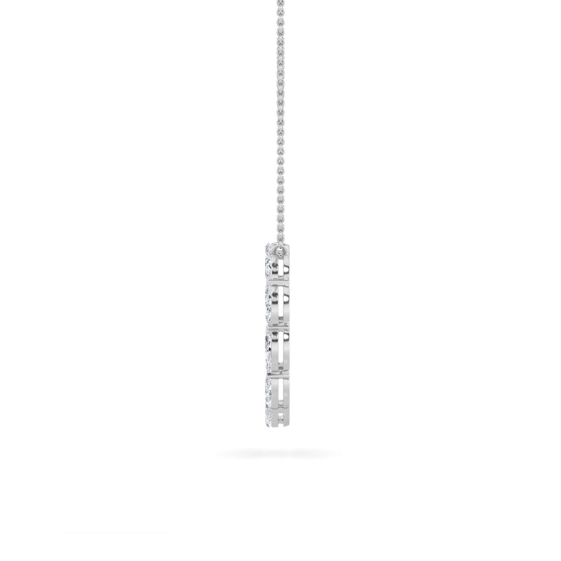 2CTW Marquise Shaped Lab Grown Diamond (F/VS) Circle Necklace in 14K Gold